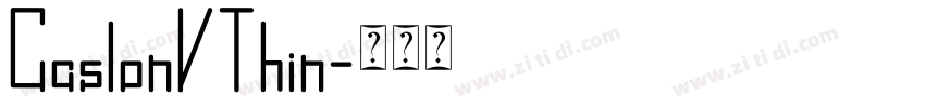 CaslonVThin字体转换