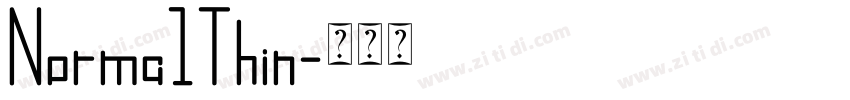 Norma1Thin字体转换