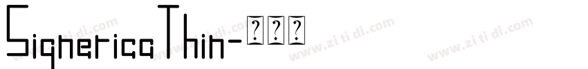 SignericaThin字体转换