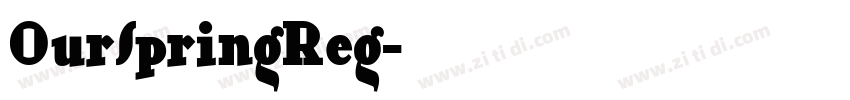 OurSpringReg字体转换