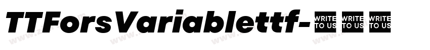 TTForsVariablettf字体转换