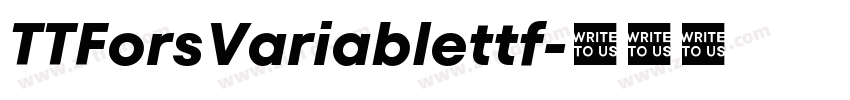 TTForsVariablettf字体转换