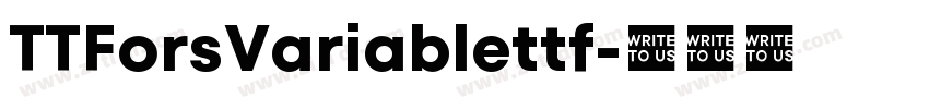 TTForsVariablettf字体转换