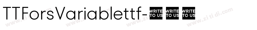 TTForsVariablettf字体转换