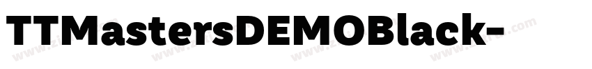 TTMastersDEMOBlack字体转换