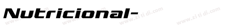 Nutricional字体转换