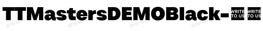 TTMastersDEMOBlack字体转换