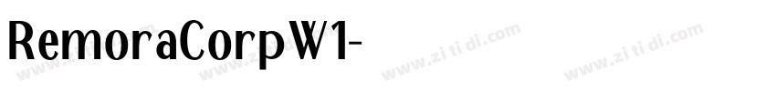 RemoraCorpW1字体转换