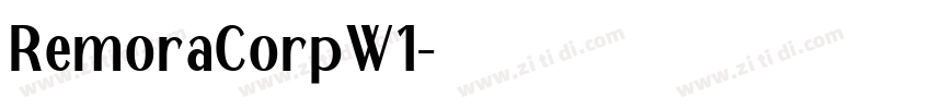 RemoraCorpW1字体转换