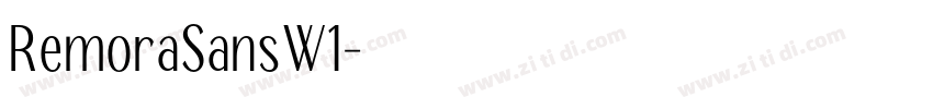RemoraSansW1字体转换