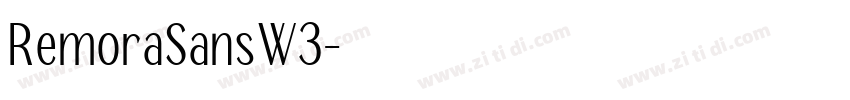 RemoraSansW3字体转换