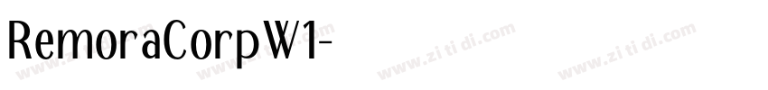 RemoraCorpW1字体转换