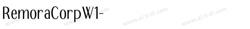 RemoraCorpW1字体转换