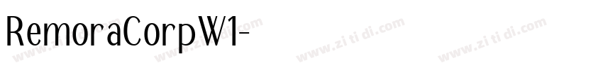 RemoraCorpW1字体转换