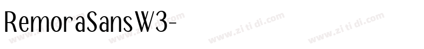 RemoraSansW3字体转换