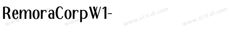 RemoraCorpW1字体转换