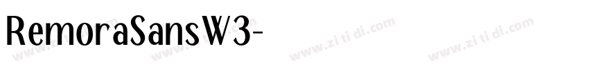 RemoraSansW3字体转换