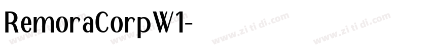 RemoraCorpW1字体转换