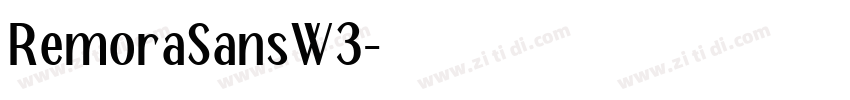 RemoraSansW3字体转换