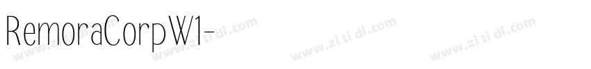 RemoraCorpW1字体转换