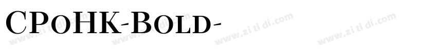 CPoHK-Bold字体转换