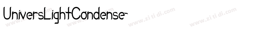 UniversLightCondense字体转换