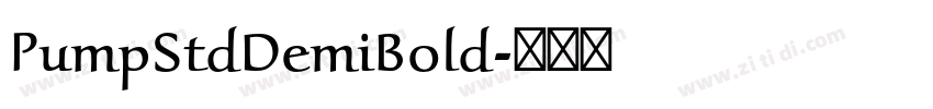 PumpStdDemiBold字体转换