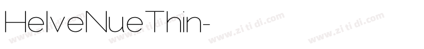 HelveNueThin字体转换