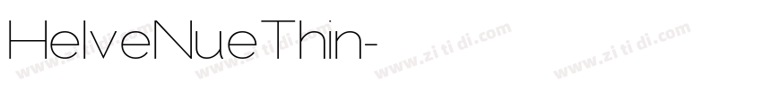 HelveNueThin字体转换