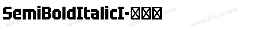 SemiBoldItalicI字体转换