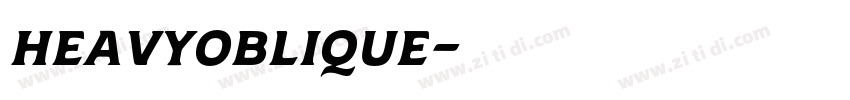 HeavyOblique字体转换