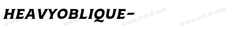 HeavyOblique字体转换