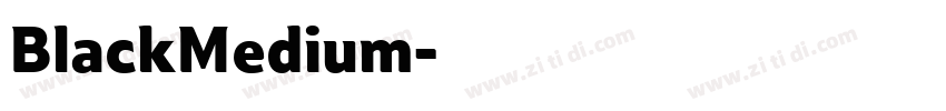BlackMedium字体转换