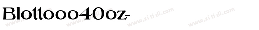 Blottooo40oz字体转换