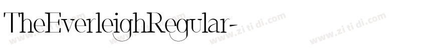 TheEverleighRegular字体转换 TheEverleighRegular字体转换