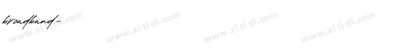 broadband字体转换