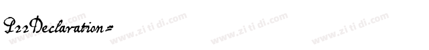 P22Declaration字体转换