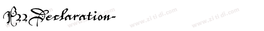 P22Declaration字体转换