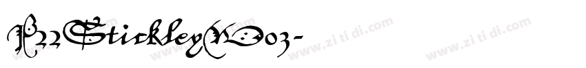 P22StickleyW03字体转换