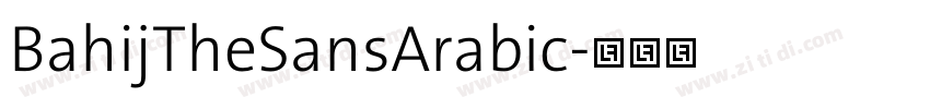 BahijTheSansArabic字体转换 BahijTheSansArabic字体转换