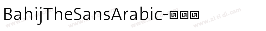BahijTheSansArabic字体转换 BahijTheSansArabic字体转换