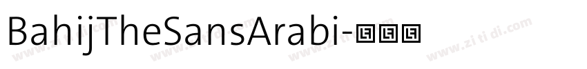 BahijTheSansArabi字体转换 BahijTheSansArabi字体转换