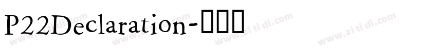 P22Declaration字体转换