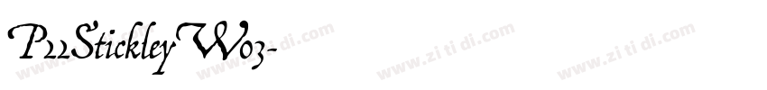 P22StickleyW03字体转换