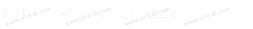 BahijTheSansArabi字体转换 BahijTheSansArabi字体转换
