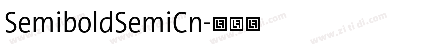 SemiboldSemiCn字体转换