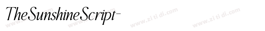 TheSunshineScript字体转换 TheSunshineScript字体转换