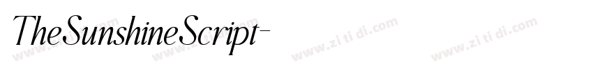 TheSunshineScript字体转换 TheSunshineScript字体转换