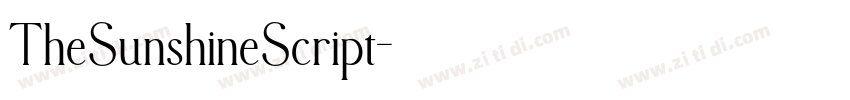 TheSunshineScript字体转换 TheSunshineScript字体转换