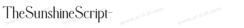 TheSunshineScript字体转换 TheSunshineScript字体转换